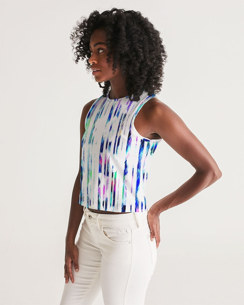 Blur The Lines Women's Cropped Tank