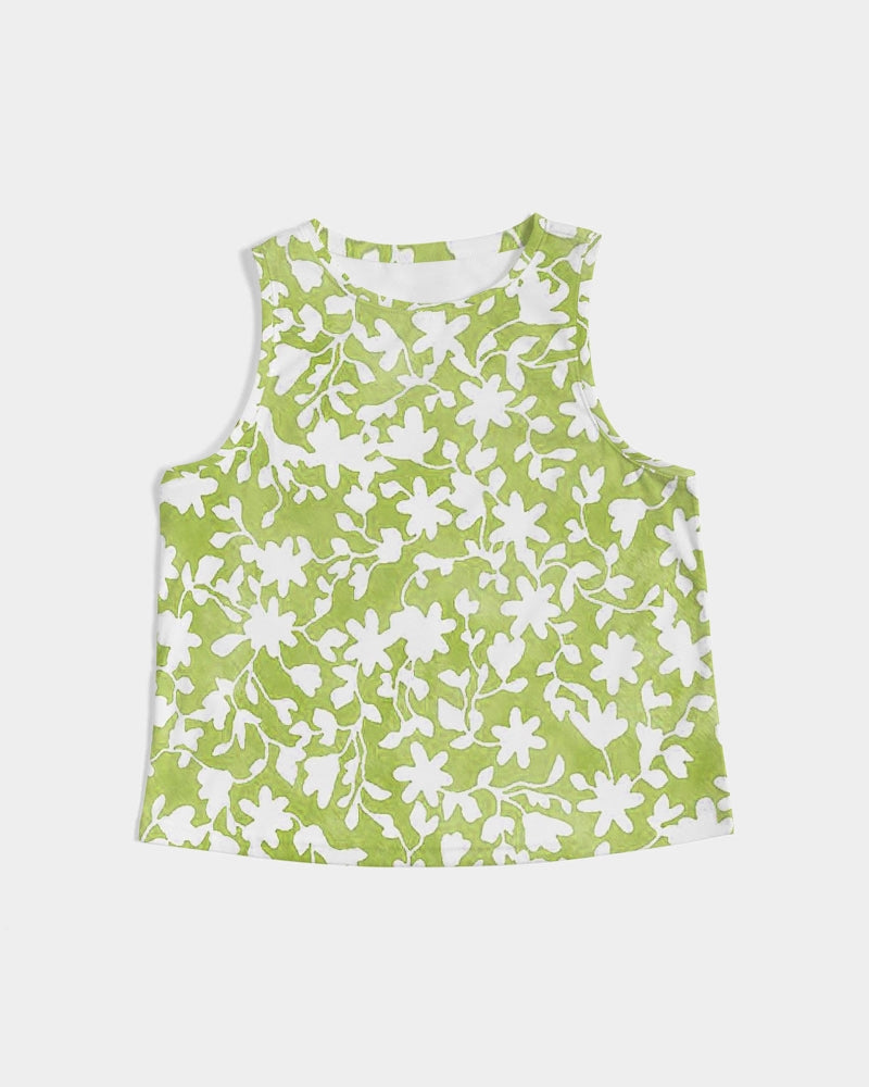 Camo Flower Grass Women's Cropped Tank