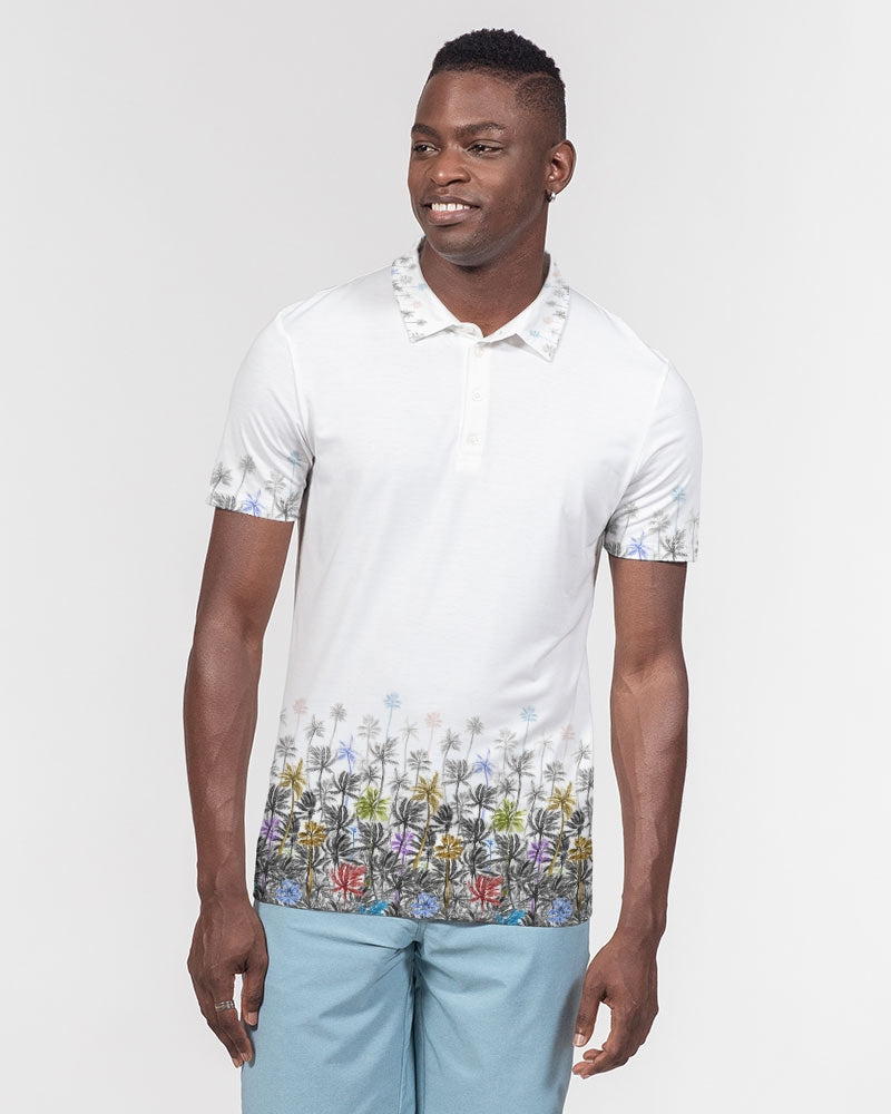 Tropical Winds Men's Slim Fit Short Sleeve Polo