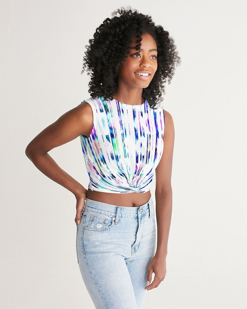 Blur The Lines Women's Twist-Front Tank