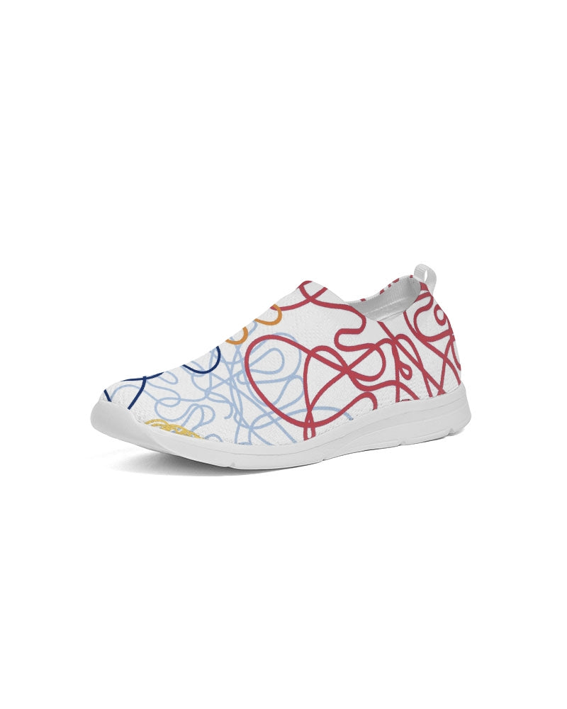 Lucky Scribble White Men's Slip-On Flyknit Shoe