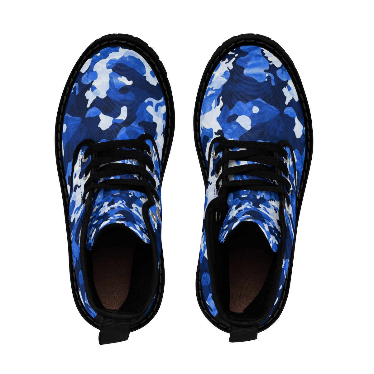 Camo Blue Men's Canvas Boots