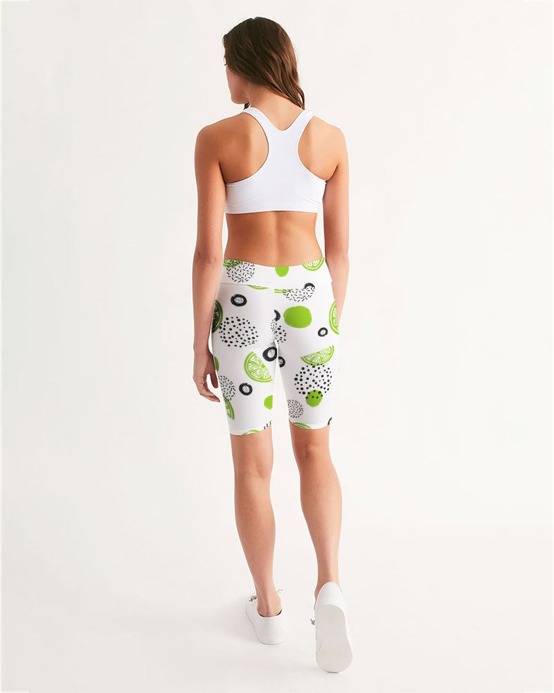 Lime-et-less Women's Mid-Rise Bike Shorts