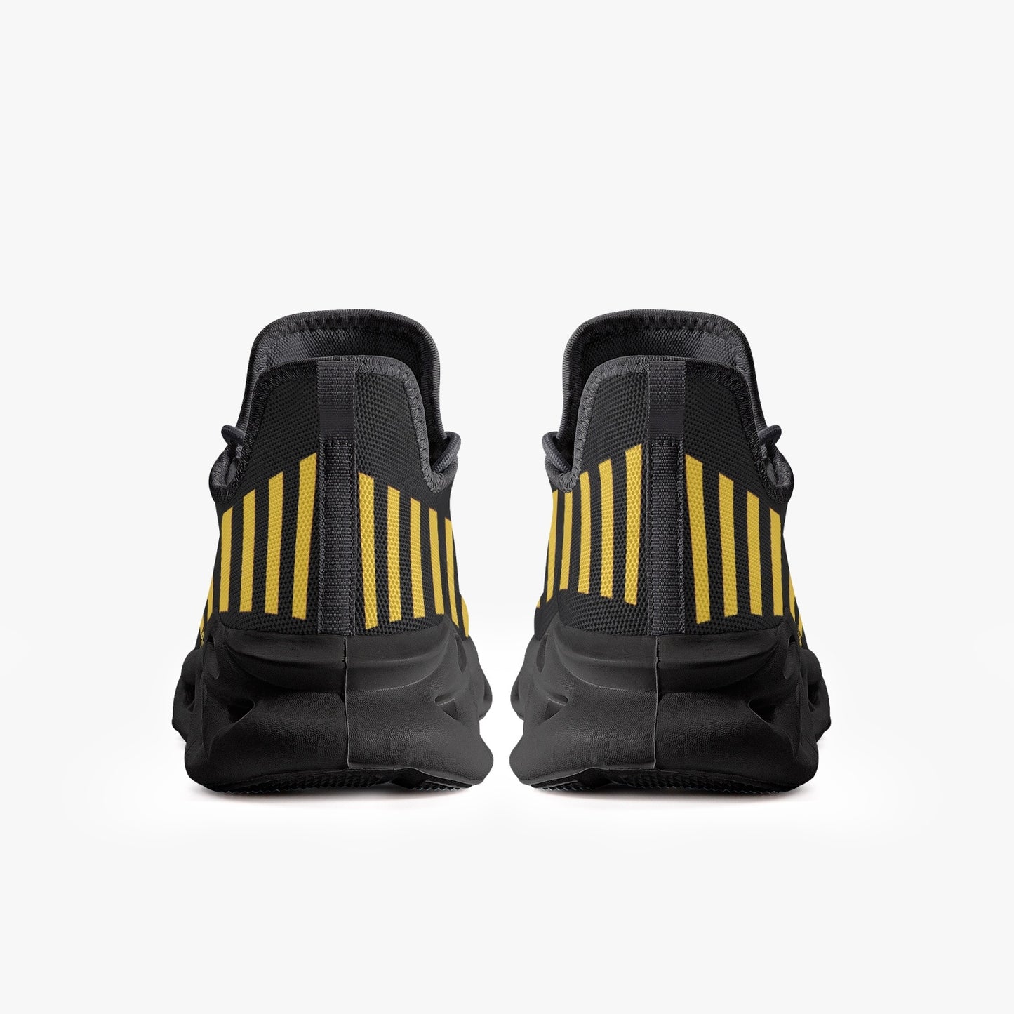 Vluxe Bounce Mesh Knit Sneakers - Black/Yellow