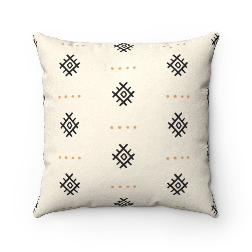 Amastan Amezigh Natural Faux Suede Square Pillow