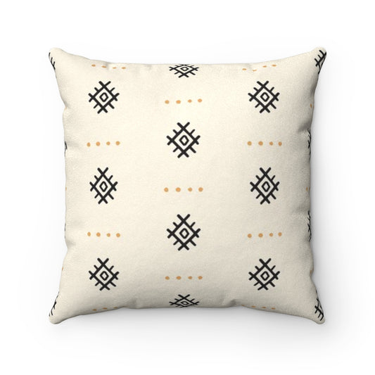 Amastan Amezigh Natural Faux Suede Square Pillow