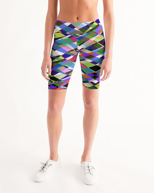 Oslo Multi Color Women's Mid-Rise Bike Shorts