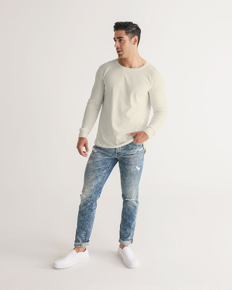 Solid State Of Mind Cream Men's Long Sleeve Tee