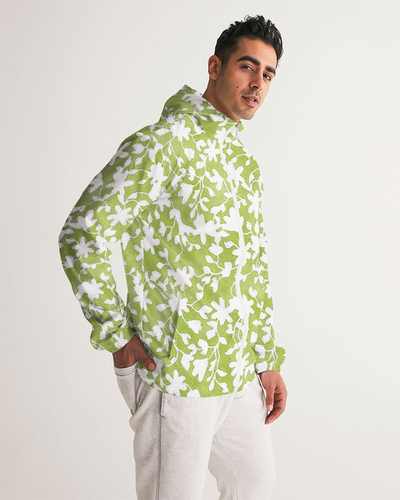 Camo Flower Grass Men's Windbreaker