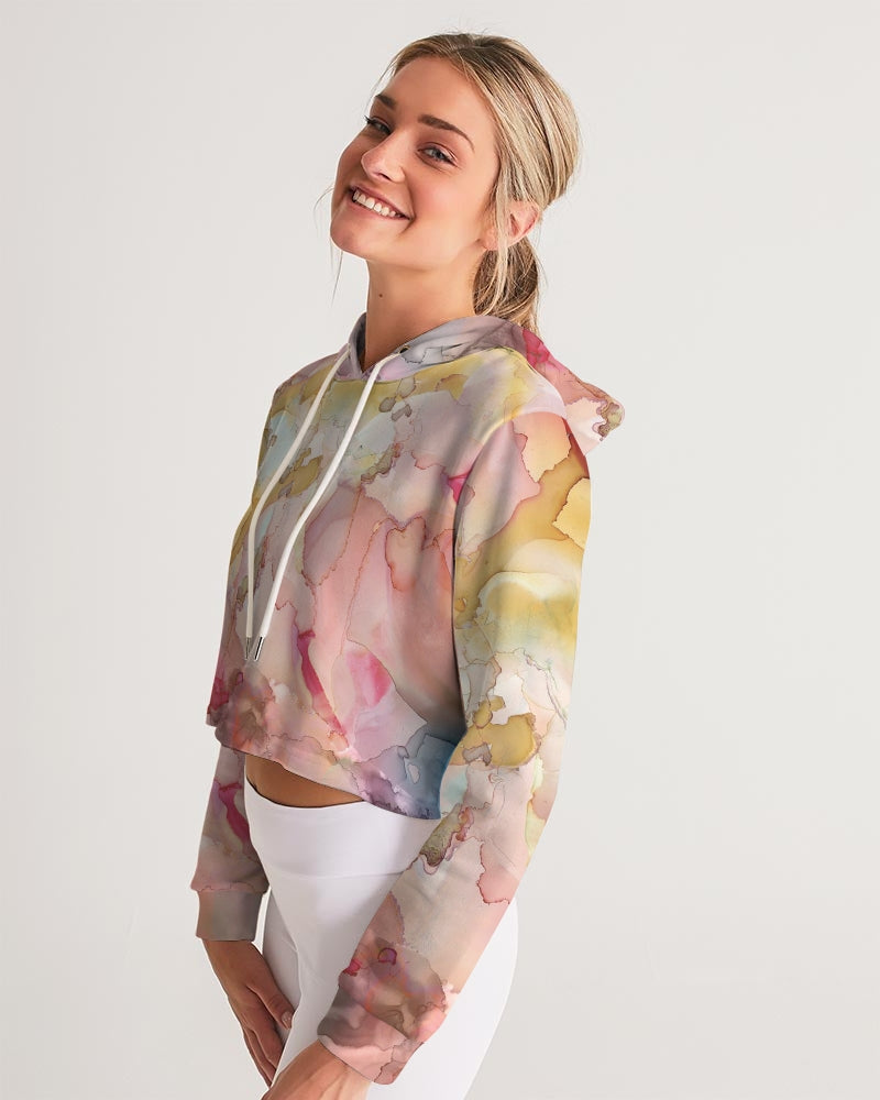 Smoke Gets in Your Eyes Women's Cropped Hoodie | Always Get Lucky
