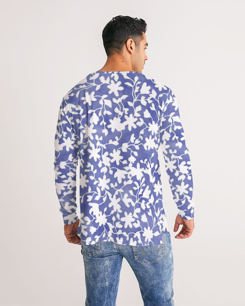 Camo Flower Sky Men's Long Sleeve Tee