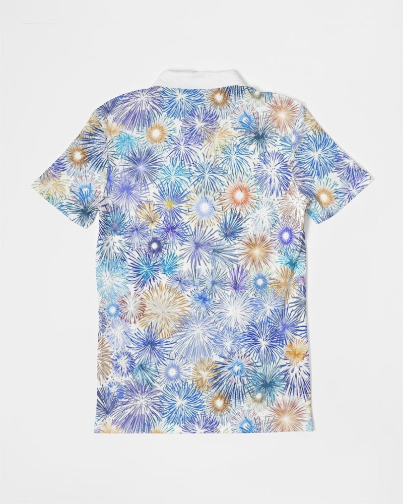 Fireworks Men's Slim Fit Short Sleeve Polo