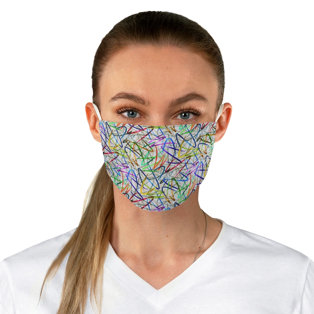 Artful Confusion Double Layer Fabric Face Mask from Vluxe by Lucky Nahum