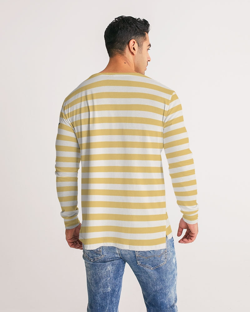 Classic Vluxe Yellow Stripe Men's Long Sleeve Tee