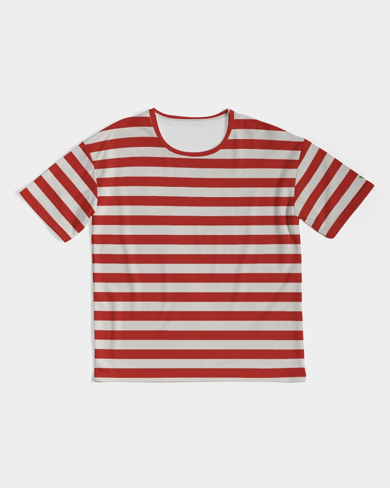 Classic Vluxe Red Stripe Men's Premium Heavyweight Tee