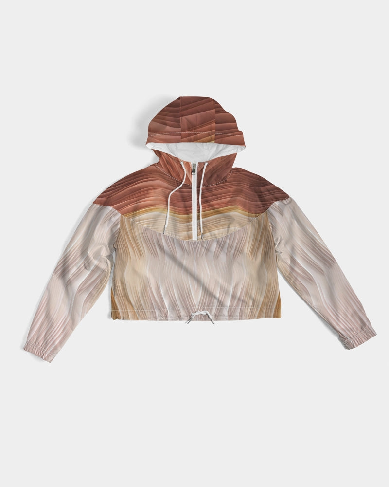 Wavy Gravy Women's Cropped Windbreaker | Always Get Lucky