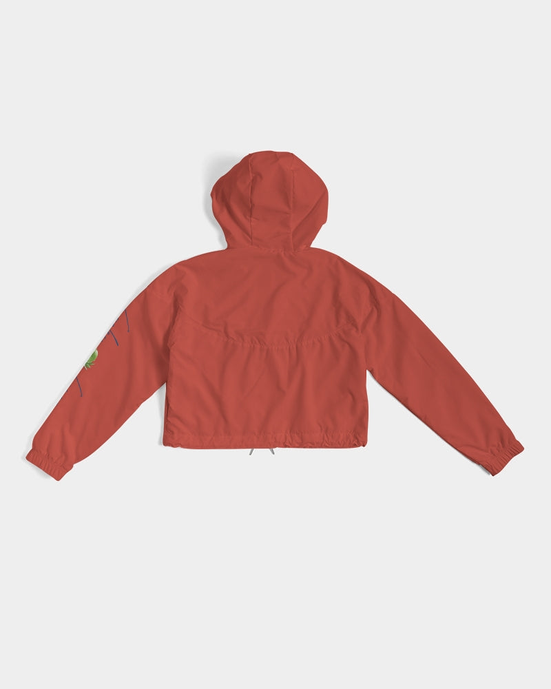 Signature Lucky Lime Paprika Women's Cropped Windbreaker