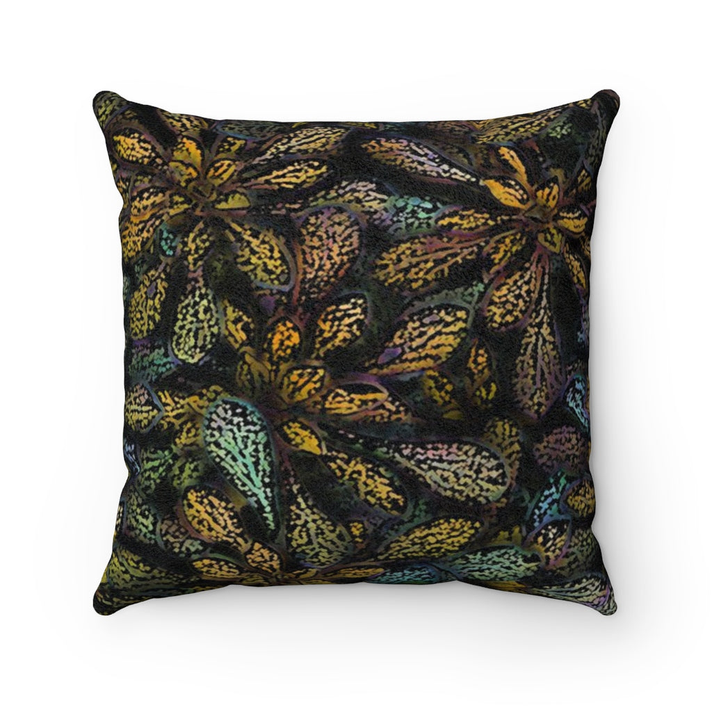 Desert Bloom Faux Suede Square Pillow