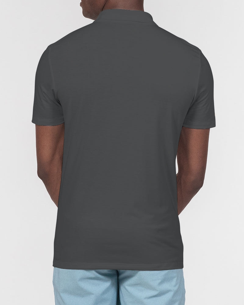 The Split Gray Men's Slim Fit Short Sleeve Polo