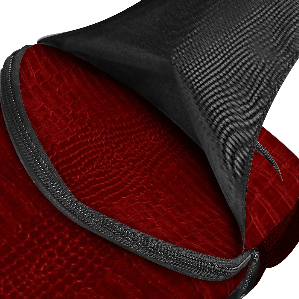 Croco Red Unisex Cross-body Bag Lightweight Fashion Messenger Bag | Always Get Lucky