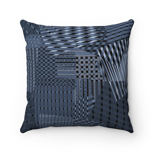 Rags 2 Riches Blues Faux Suede Square Pillow