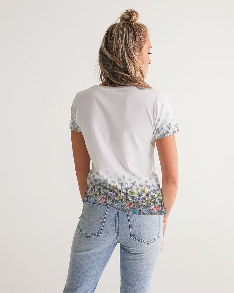 Tropical Winds Women's V-Neck Tee