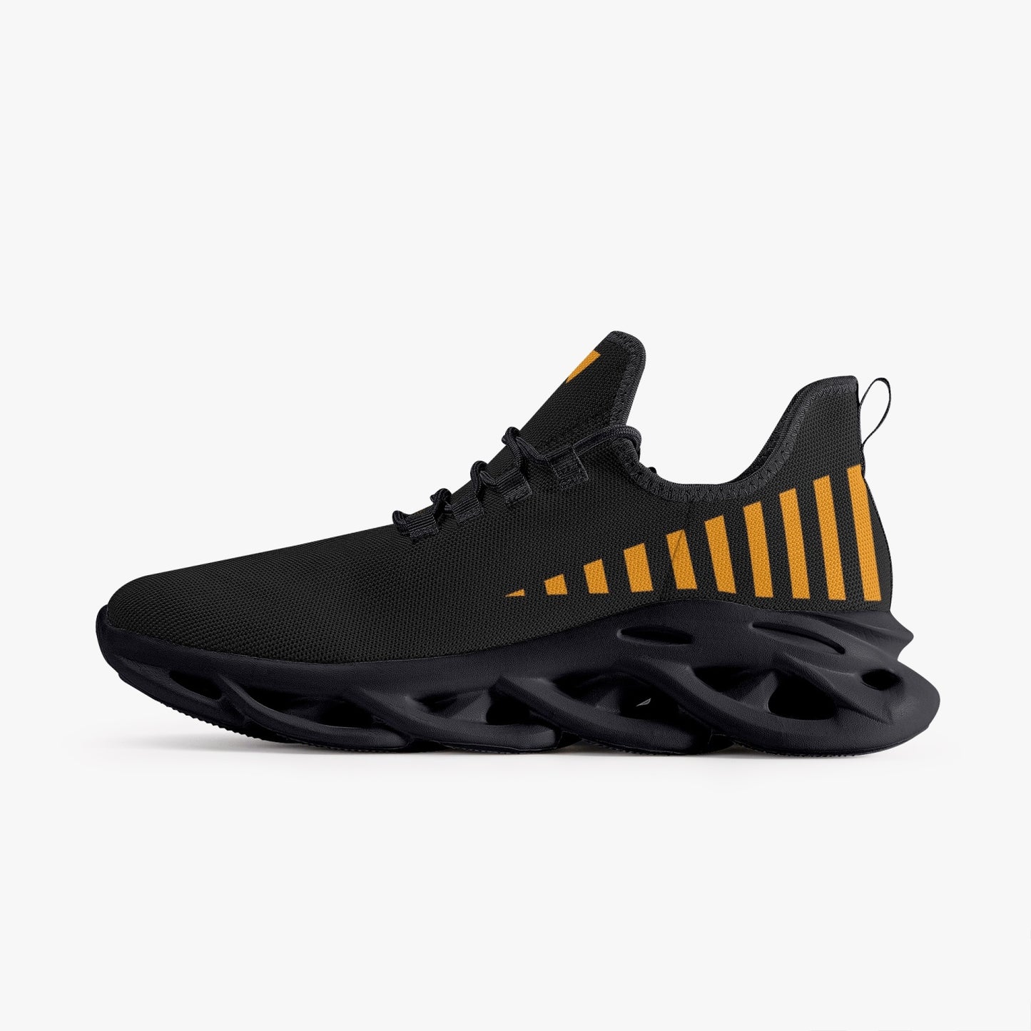 Vluxe Bounce Mesh Knit Sneakers - Black/Orange