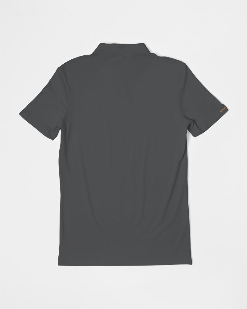 The Split Gray Men's Slim Fit Short Sleeve Polo