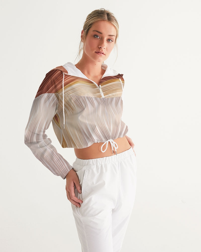 Wavy Gravy Women's Cropped Windbreaker | Always Get Lucky