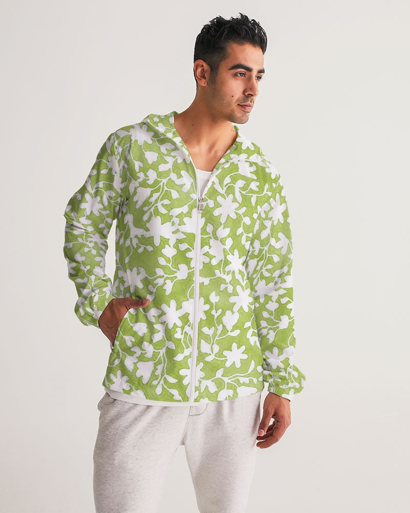 Camo Flower Grass Men's Windbreaker