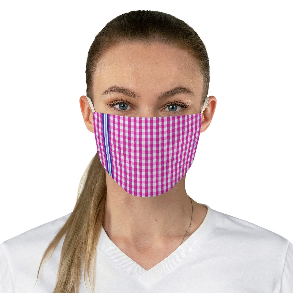 Racer Hot Pink Double Layer Fabric Face Mask