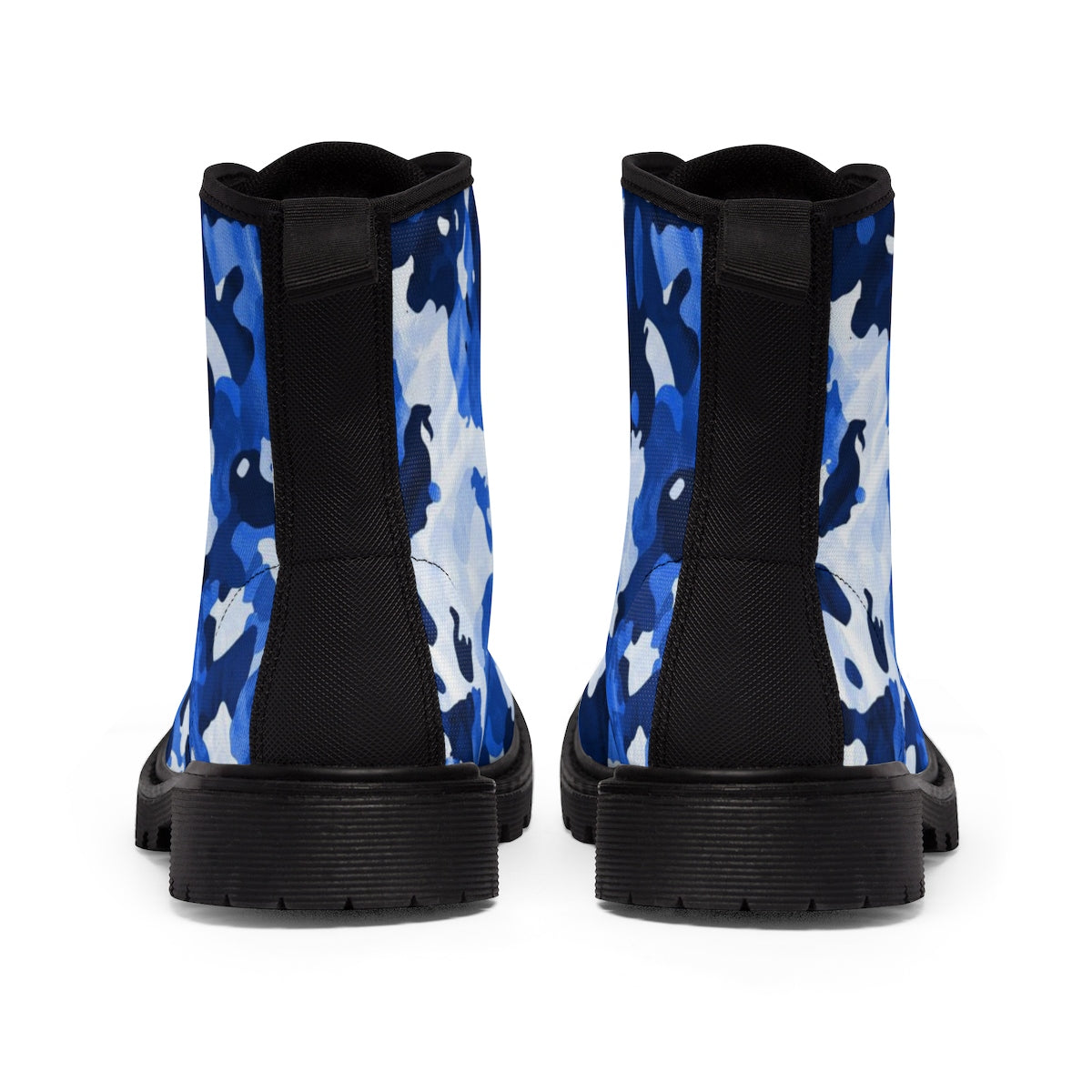 Camo Blue Men's Canvas Boots