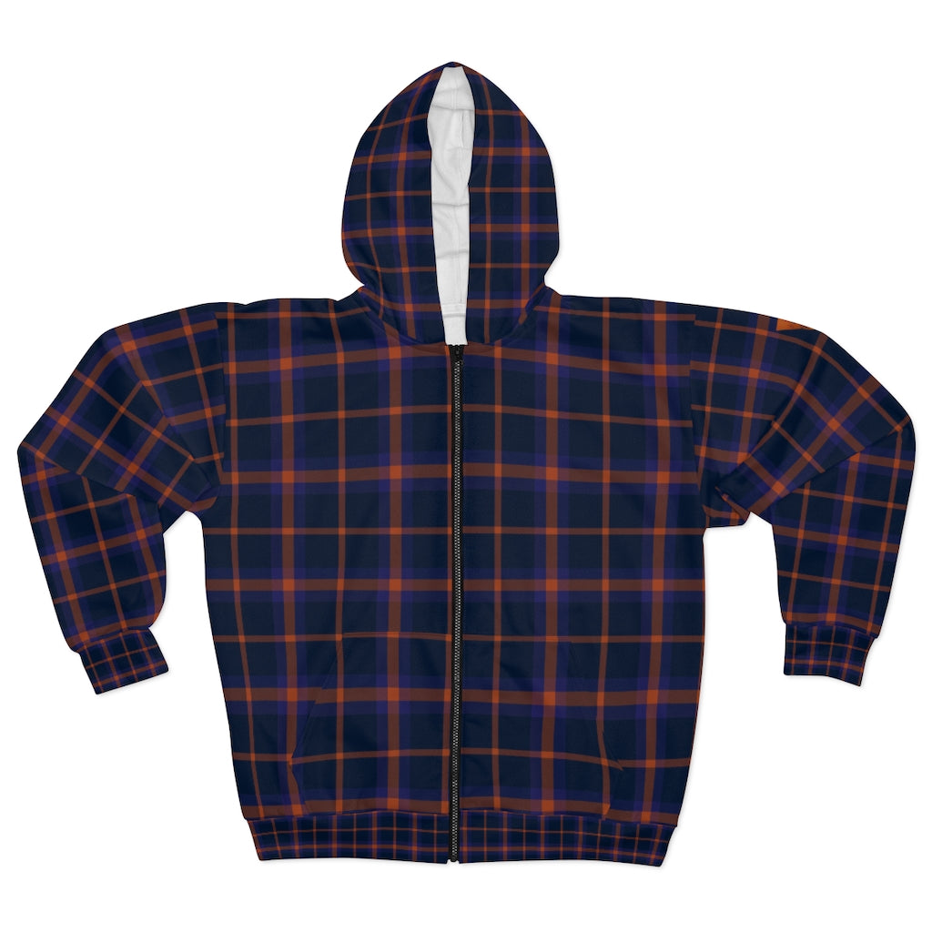 Dozza Navy Unisex Zipped Hoodie from Vluxe by Lucky Nahum