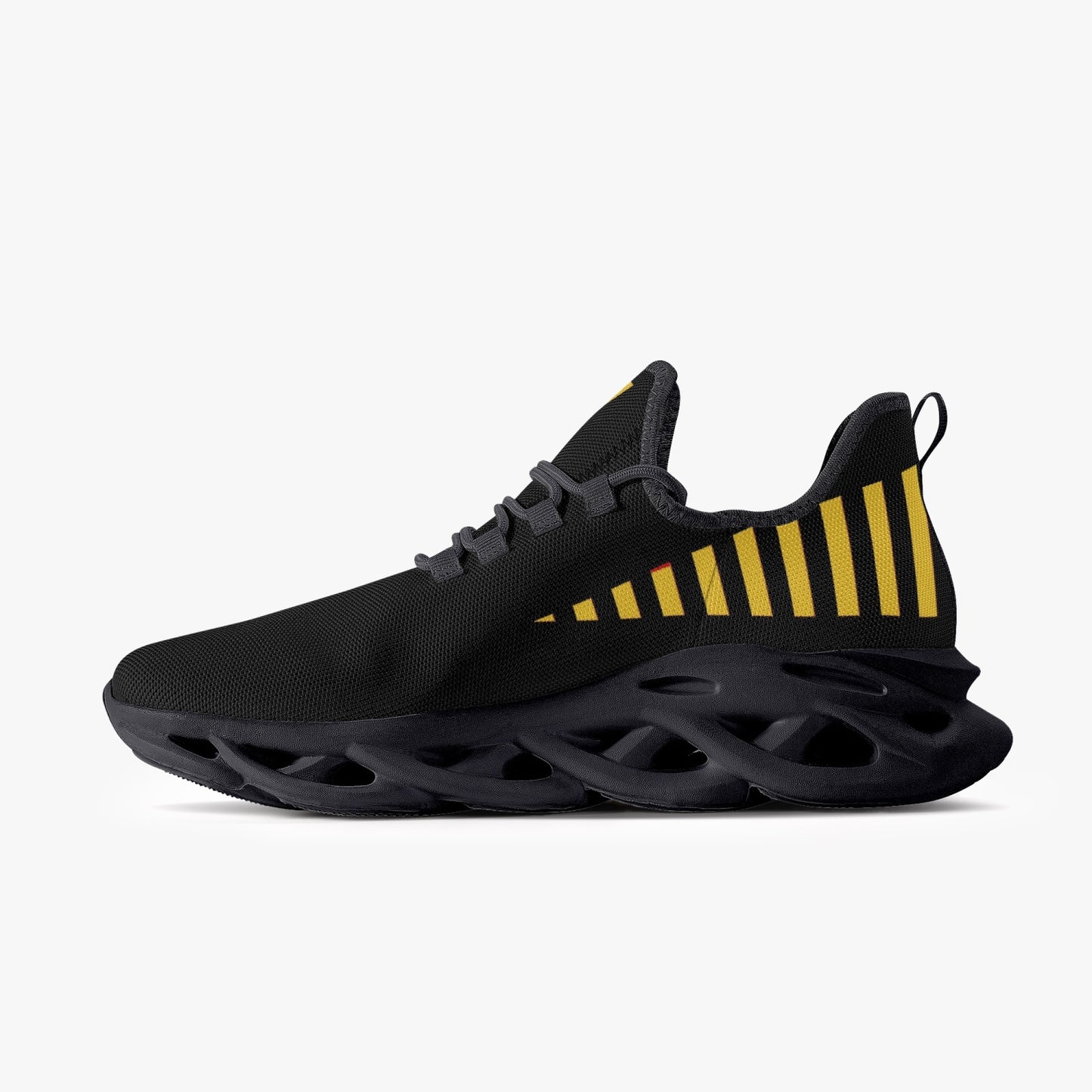 Vluxe Bounce Mesh Knit Sneakers - Black/Yellow