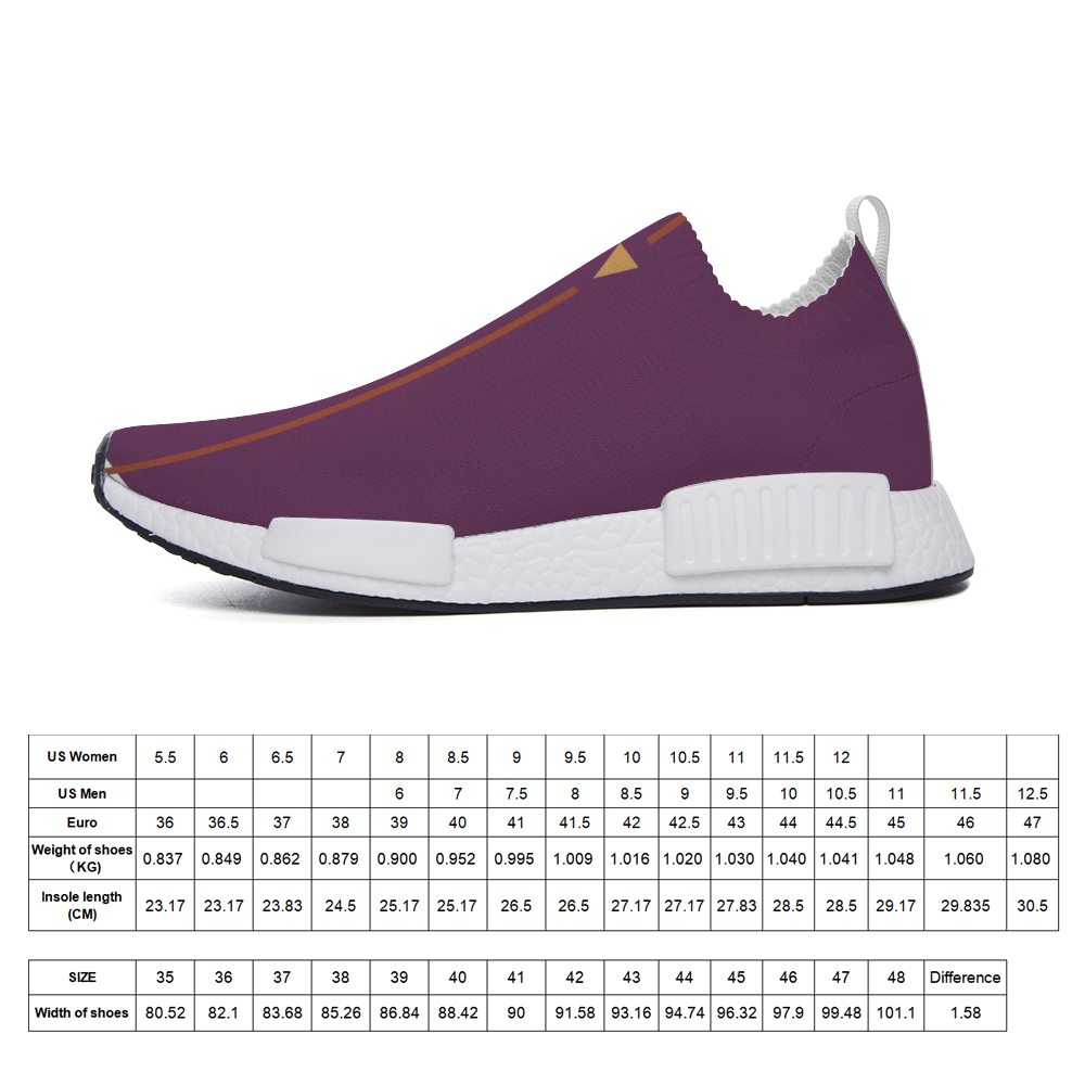 Split Purple Slip On Walking Shoes Lightweight Sneakers from Vluxe by Lucky Nahum