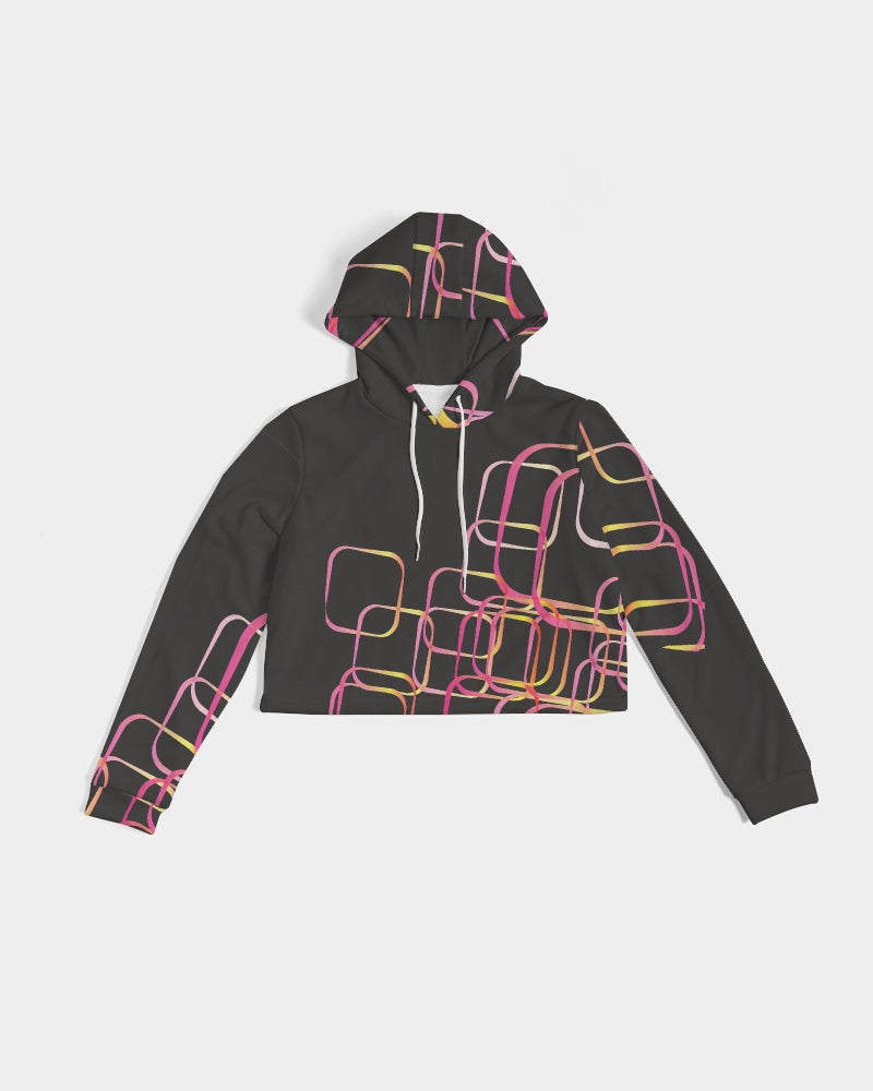 Palm Springs Soft Black Women's Cropped Hoodie
