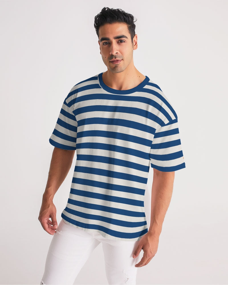 Classic Vluxe Navy Stripe Men's Premium Heavyweight Tee