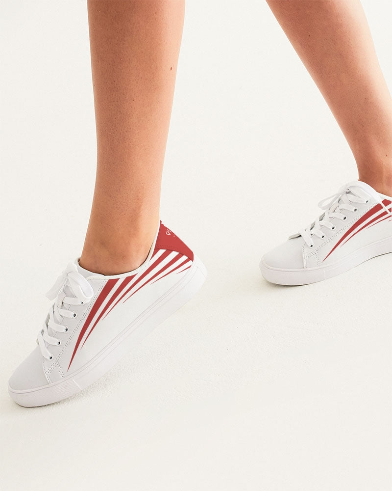 Fly High Red Women's Faux-Leather Sneaker | Always Get Lucky