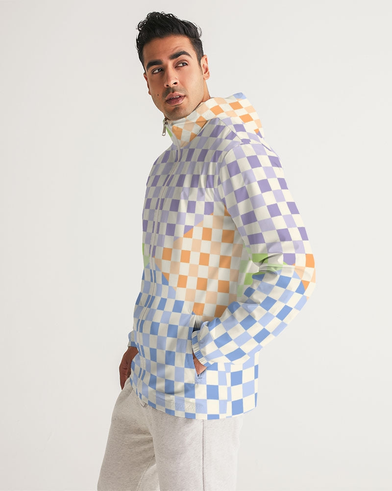 Criss Cross Check Multi Men's Windbreaker | Always Get Lucky