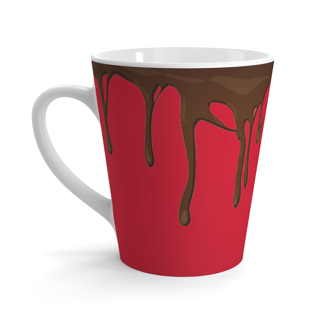Dripped Scarlet Red Latte Mug from Vluxe by Lucky Nahum