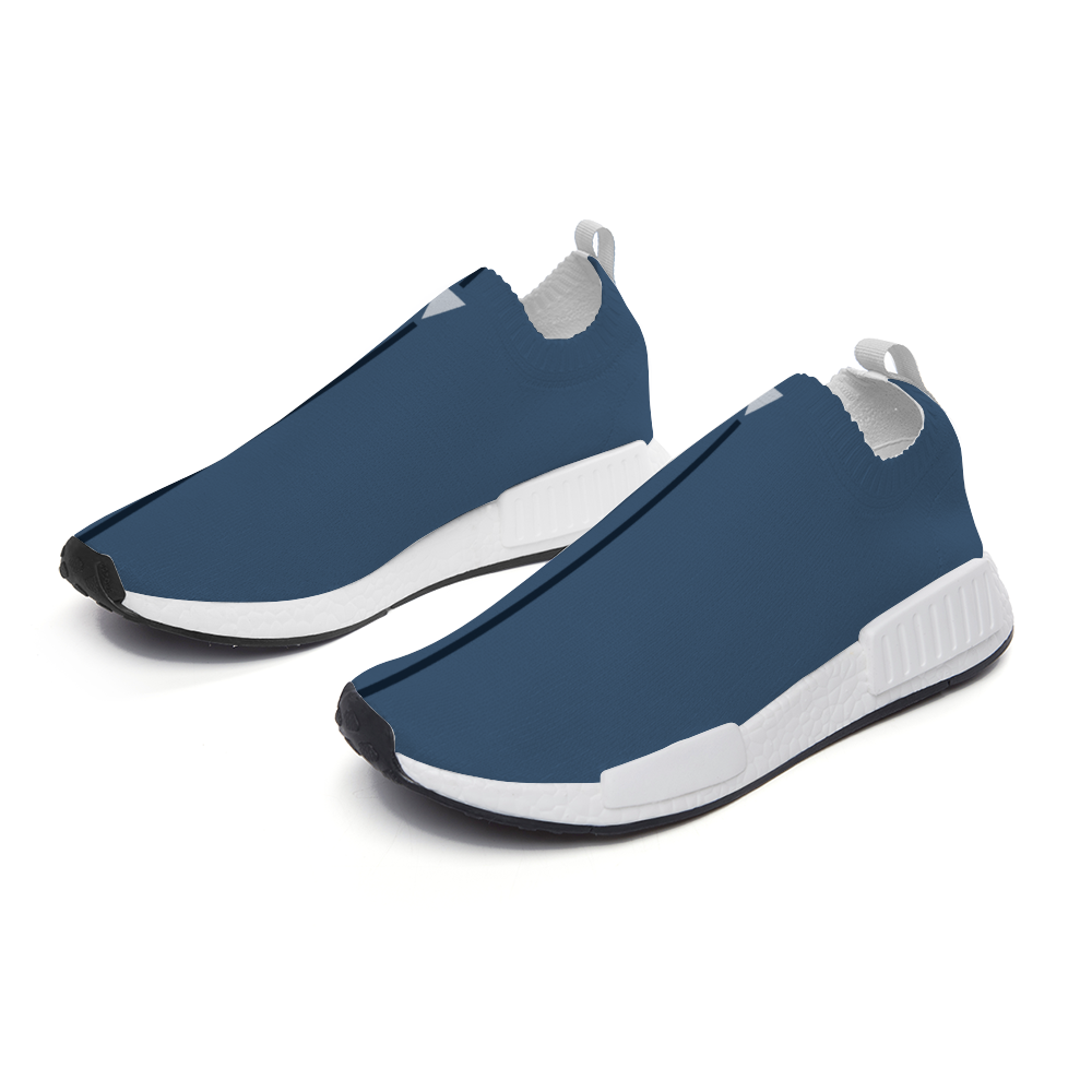 Split Blue Unisex Slip On Walking Shoes Lightweight Sneakers from Vluxe by Lucky Nahum