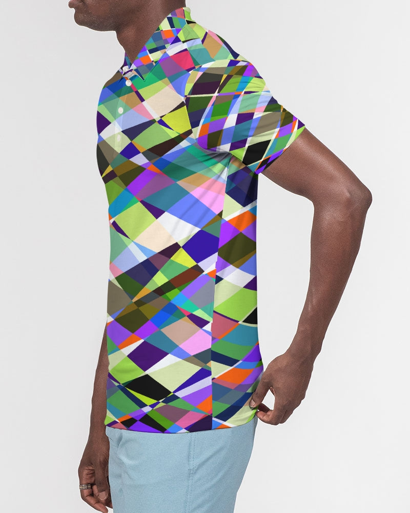 Oslo Multi Color Men's Slim Fit Short Sleeve Polo | Always Get Lucky