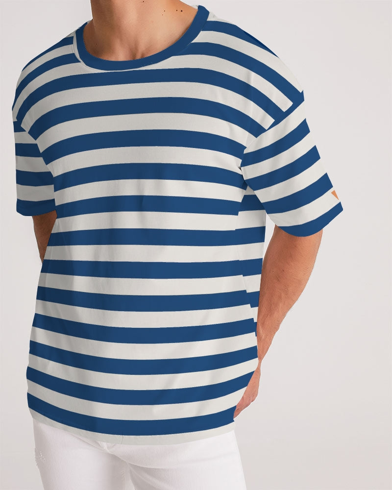 Classic Vluxe Navy Stripe Men's Premium Heavyweight Tee