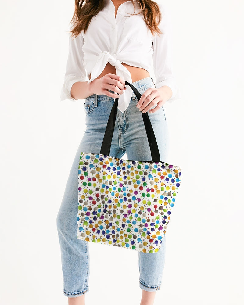 Happiness Canvas Zip Tote