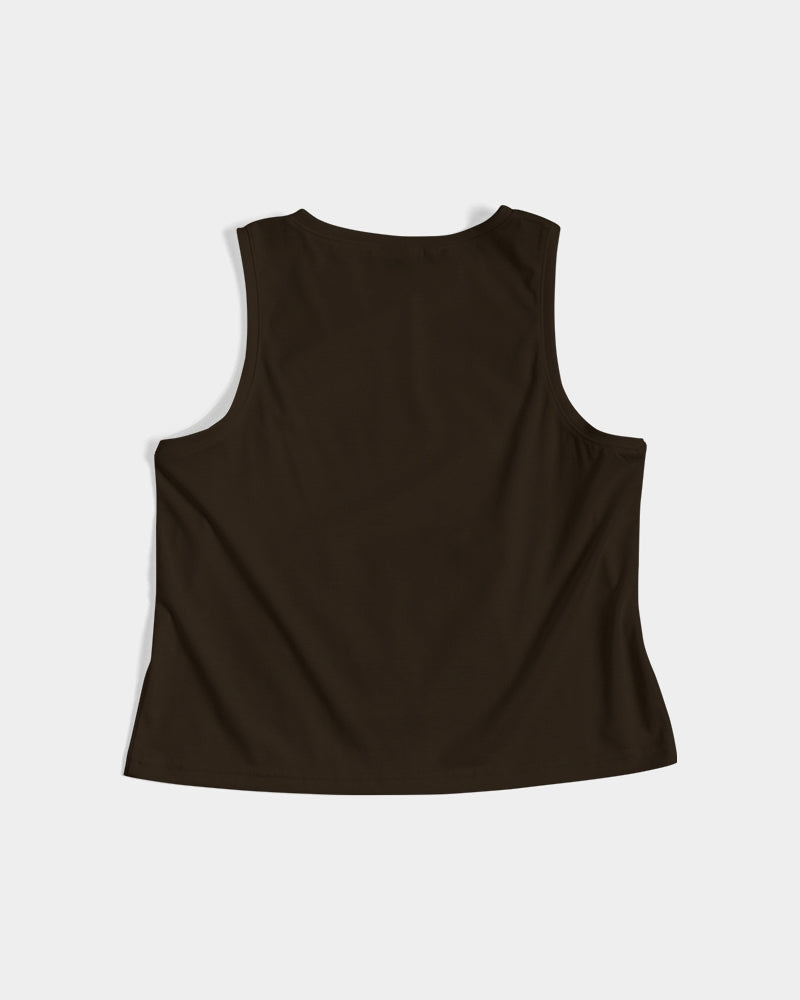 Caffeine Queen Black Women's Cropped Tank