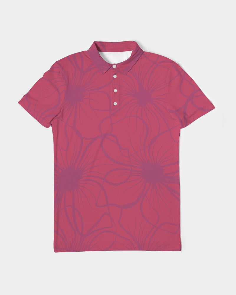 Overblown Fire Men's Slim Fit Short Sleeve Polo