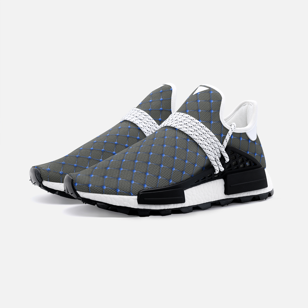 Vluxe by Lucky Nahum Fence Gray and Blue Unisex Lightweight Comfort Shoes