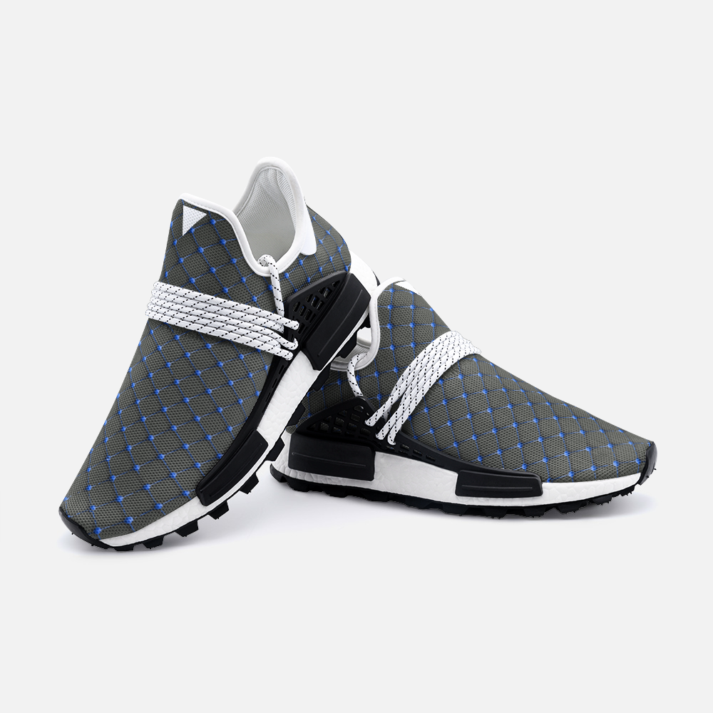 Vluxe by Lucky Nahum Fence Gray and Blue Unisex Lightweight Comfort Shoes