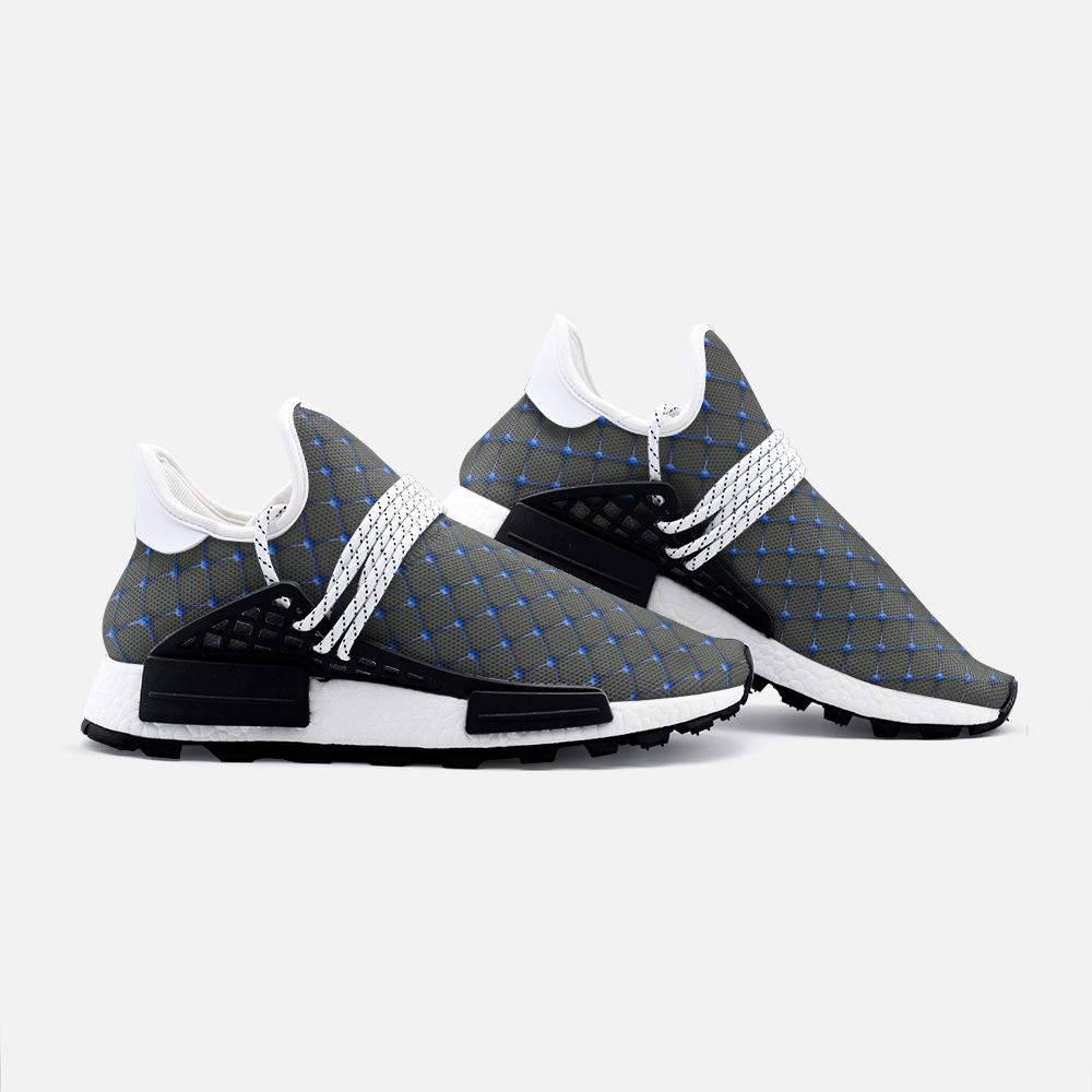 Vluxe by Lucky Nahum Fence Gray and Blue Unisex Lightweight Comfort Shoes
