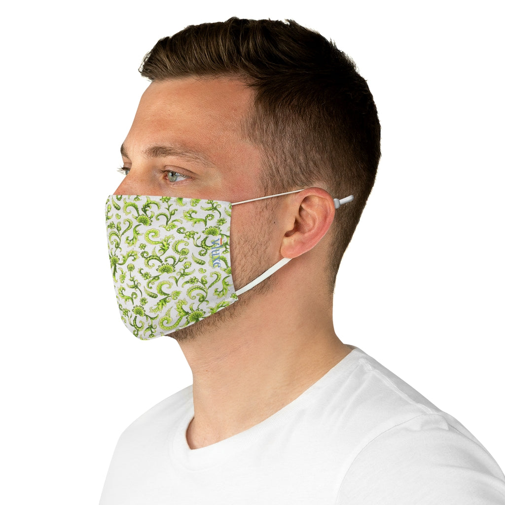 Tapestry Green Double Layer Fabric Face Mask from Vluxe by Lucky Nahum